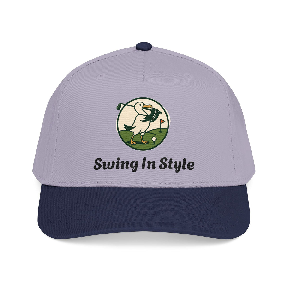 Baseball Cap — "Swing In Style" Golf Duck Embroidered Hat