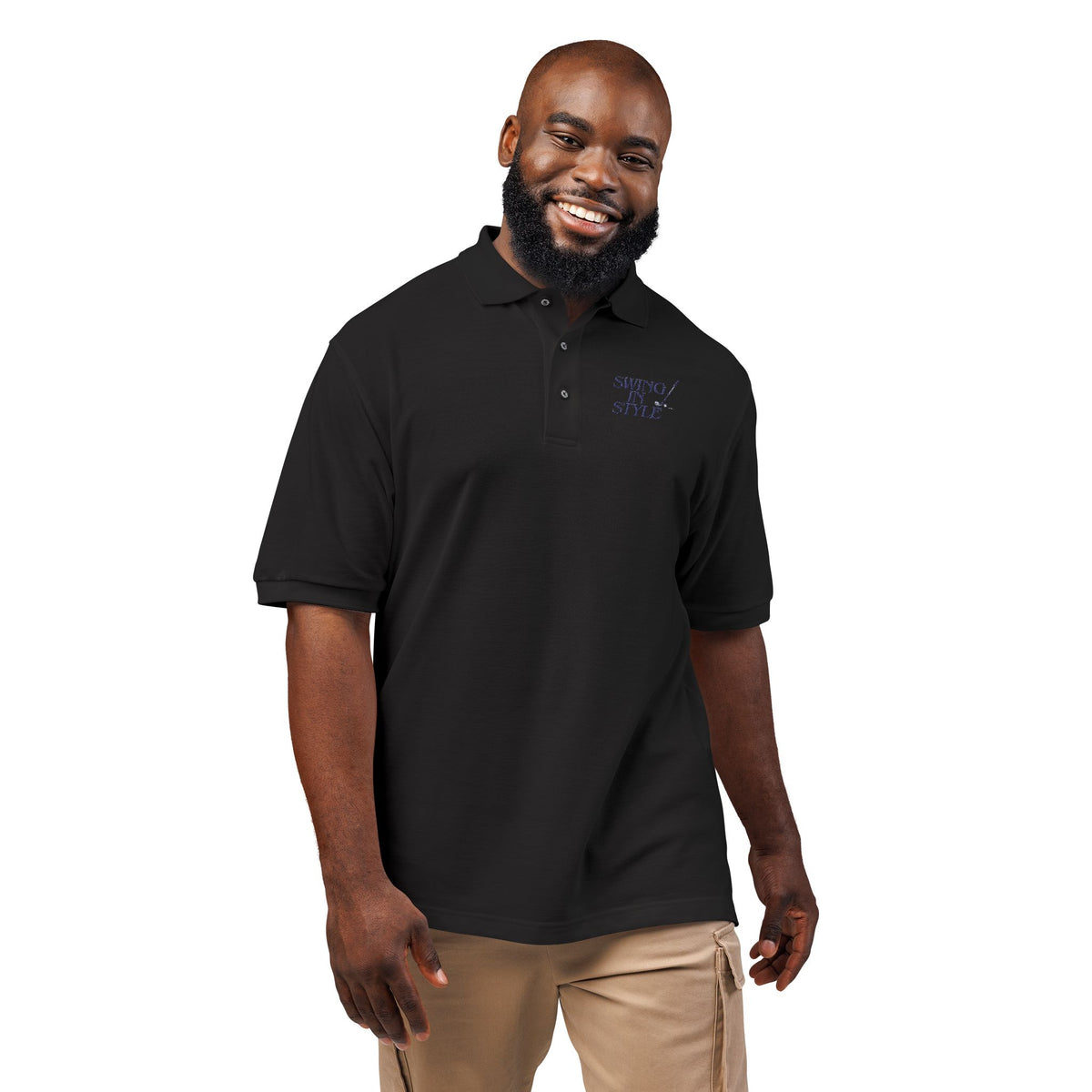 Embroidered Polo Shirt — "Winning Style" Chest Logo