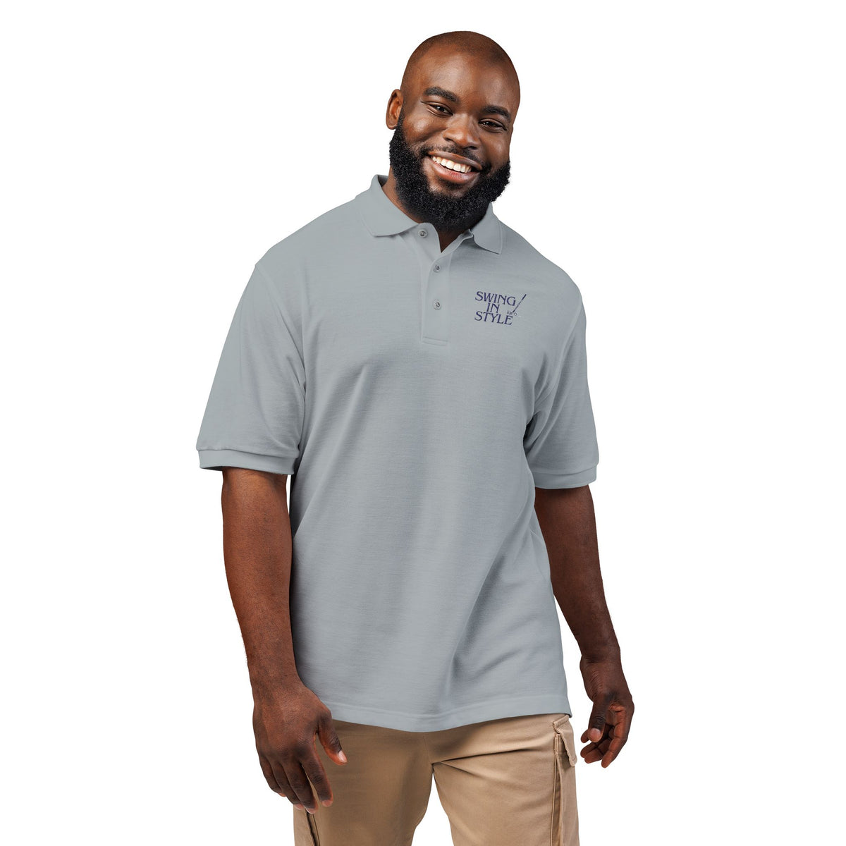 Embroidered Polo Shirt — "Winning Style" Chest Logo