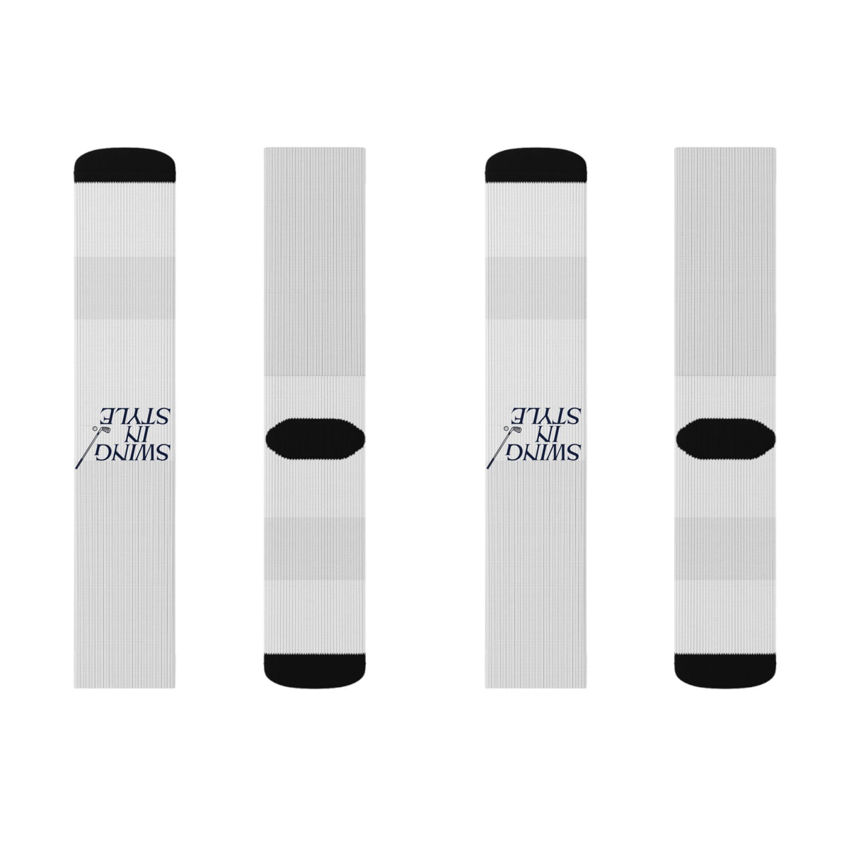 Sublimation Crew Socks — Minimal Gray Stripe Athletic Socks (Customizable)
