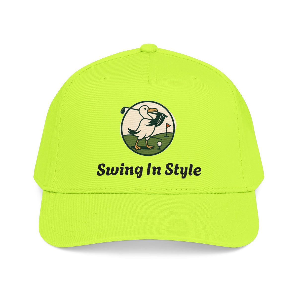 Baseball Cap — "Swing In Style" Golf Duck Embroidered Hat
