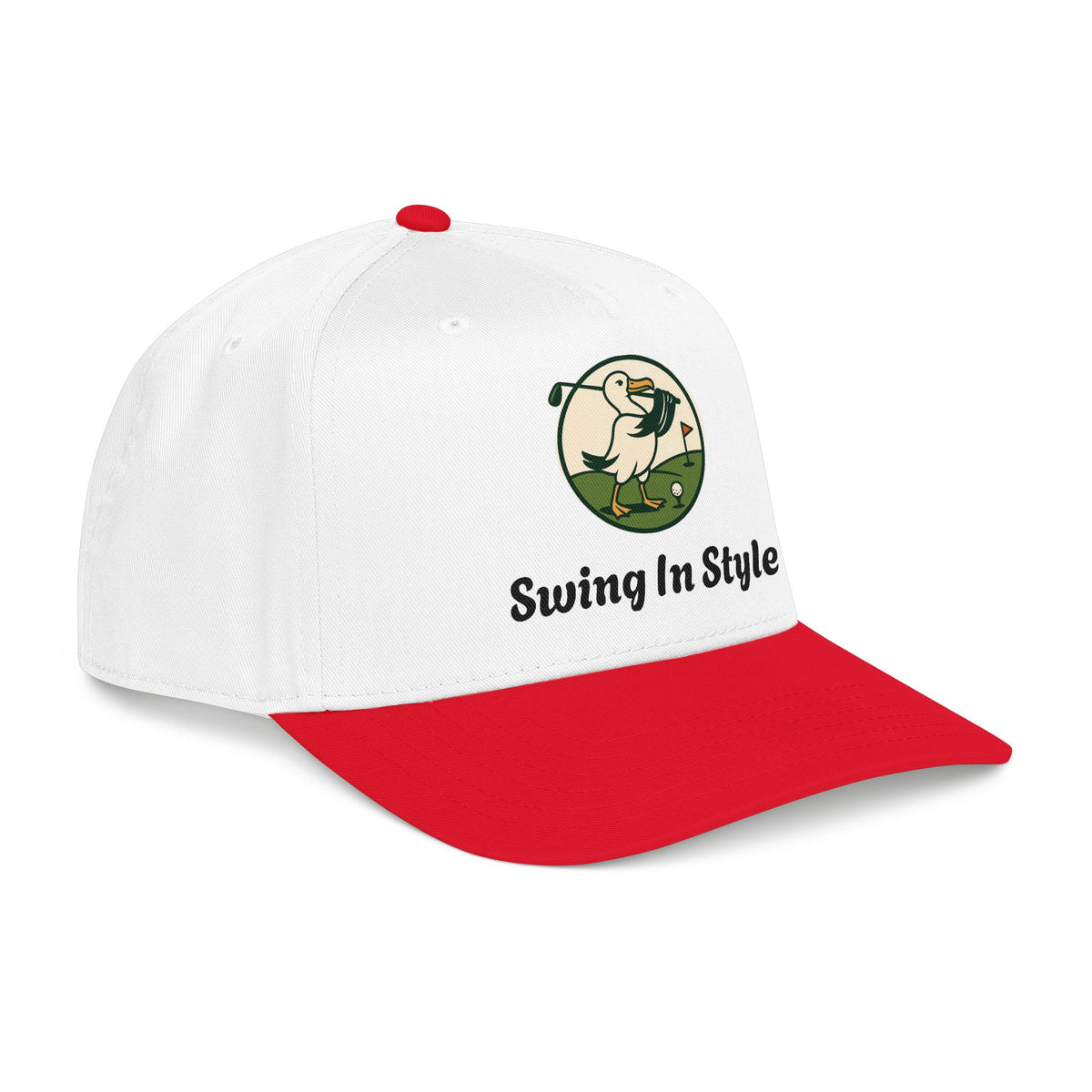 Baseball Cap — "Swing In Style" Golf Duck Embroidered Hat