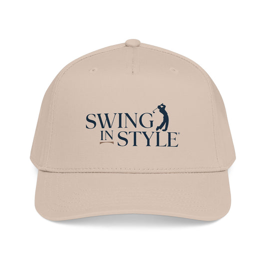 Swing In Style Baseball Cap — Golfer Logo Mid-Profile Hat