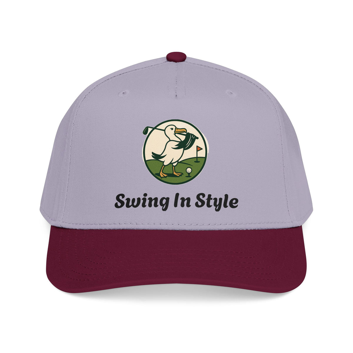 Baseball Cap — "Swing In Style" Golf Duck Embroidered Hat