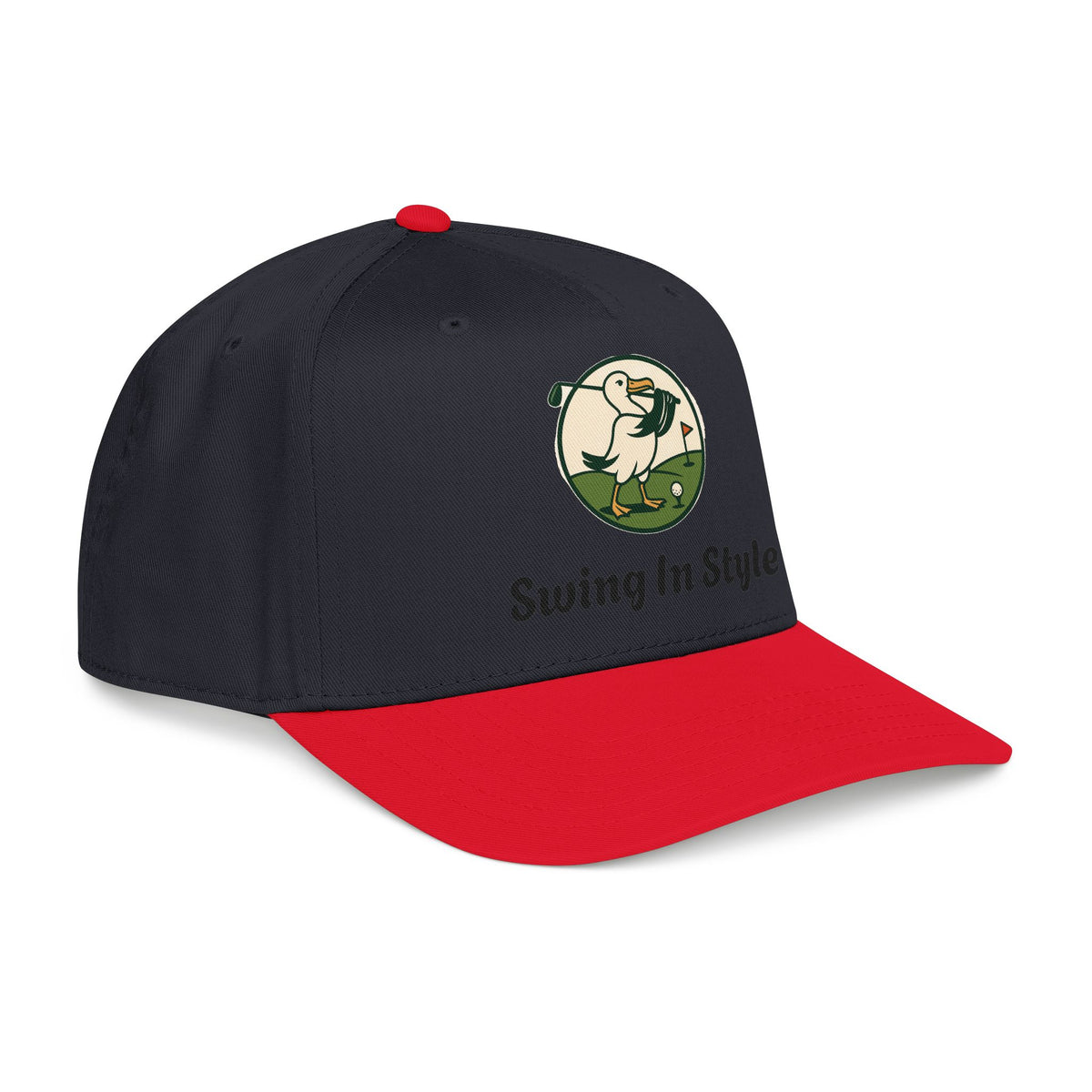 Baseball Cap — "Swing In Style" Golf Duck Embroidered Hat