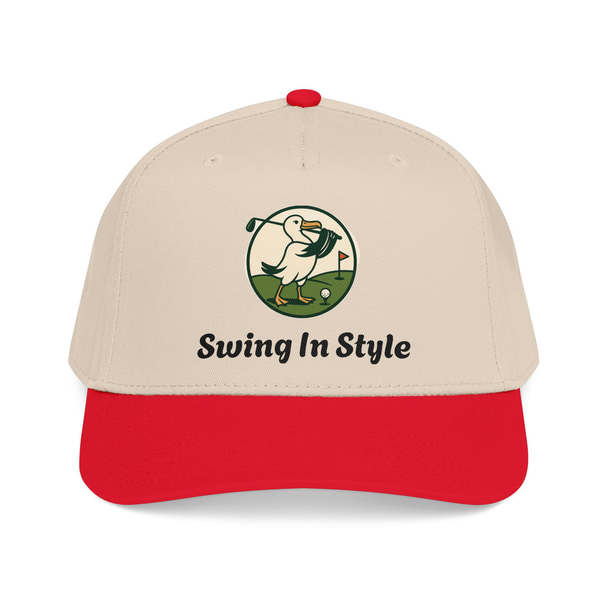 Baseball Cap — "Swing In Style" Golf Duck Embroidered Hat