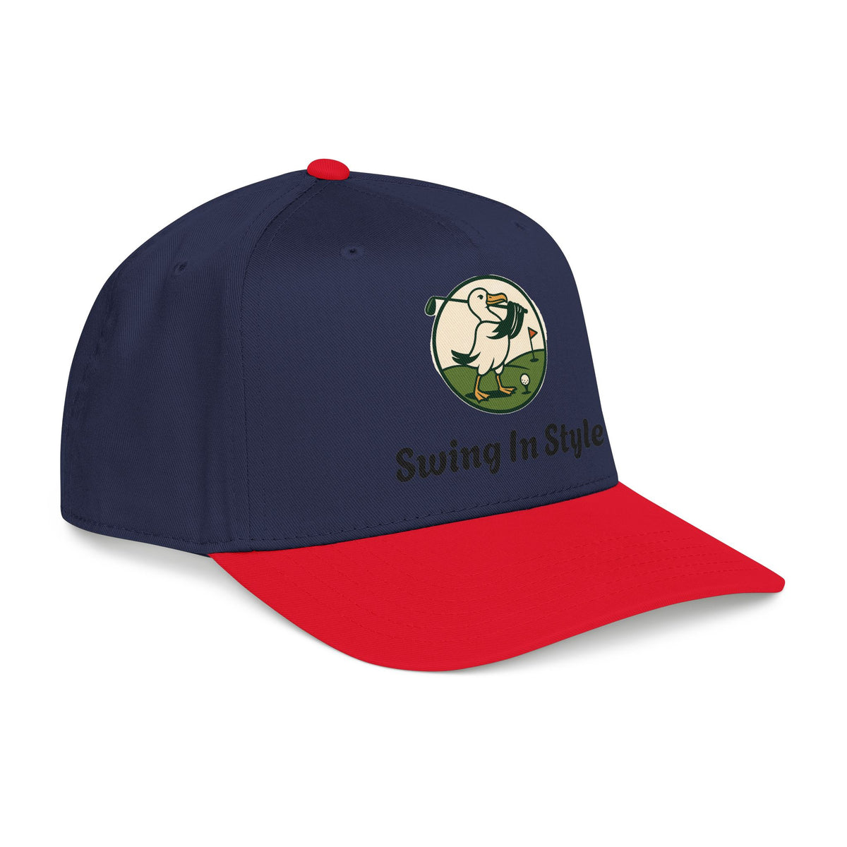 Baseball Cap — "Swing In Style" Golf Duck Embroidered Hat