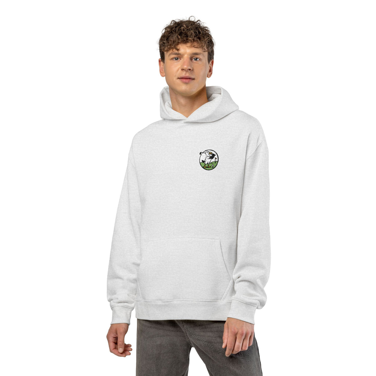 Earth Lover Hoodie — Small Eco Globe Graphic, Sustainable Nature Sweatshirt