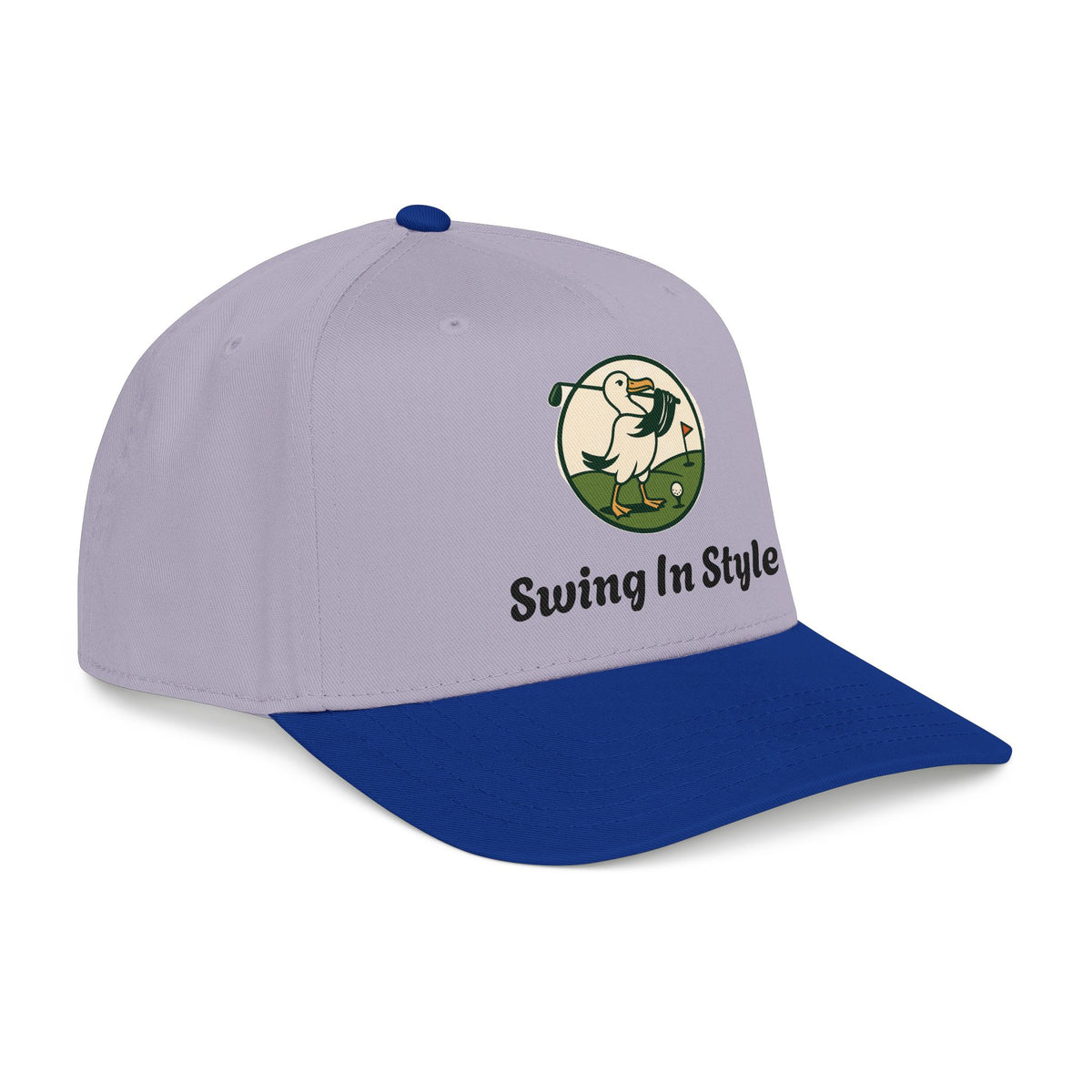 Baseball Cap — "Swing In Style" Golf Duck Embroidered Hat