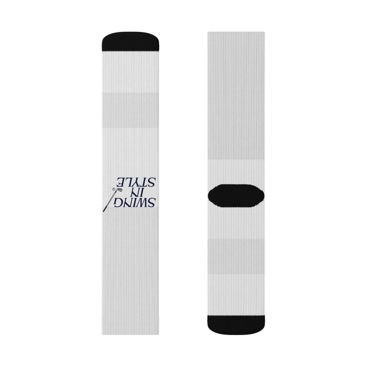 Sublimation Crew Socks — Minimal Gray Stripe Athletic Socks (Customizable)