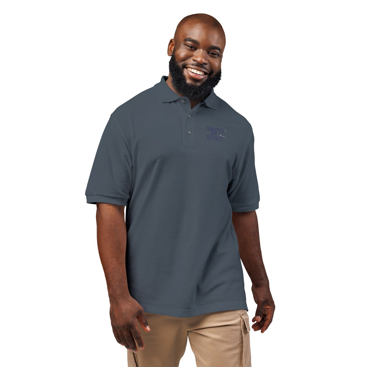 Embroidered Polo Shirt — "Winning Style" Chest Logo
