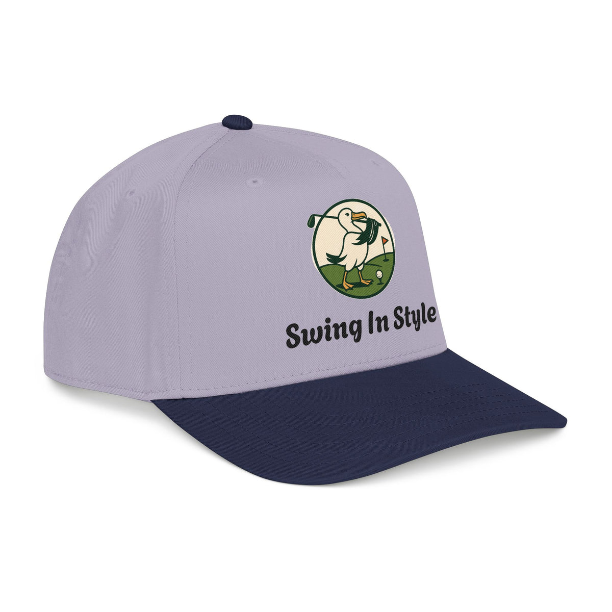 Baseball Cap — "Swing In Style" Golf Duck Embroidered Hat