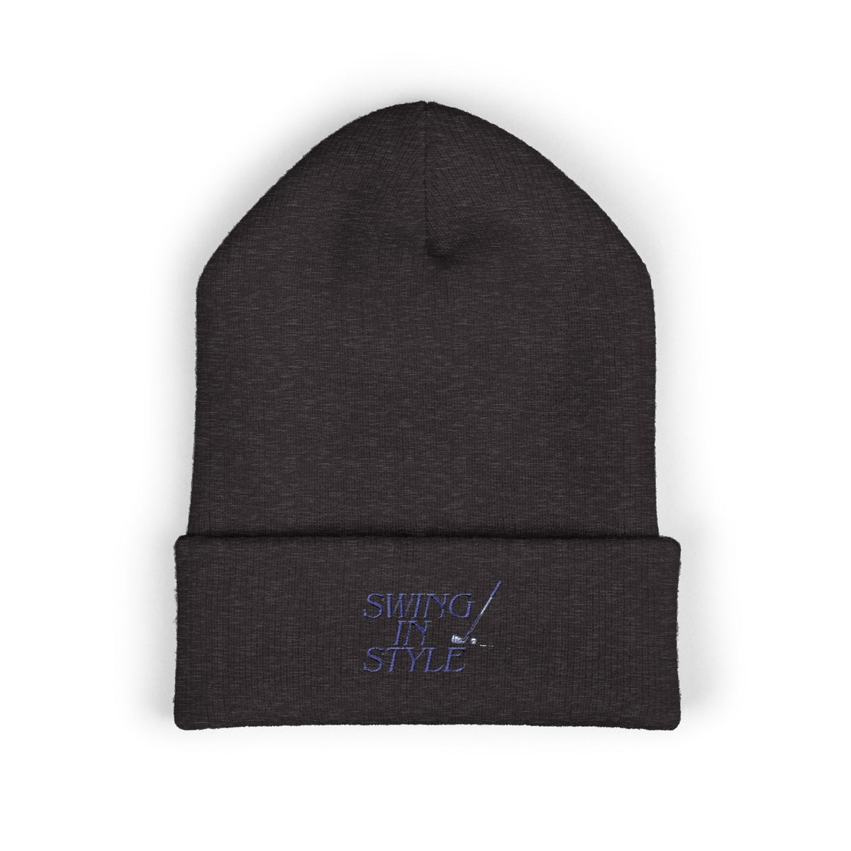 Swing in Style Embroidered Cuffed Beanie