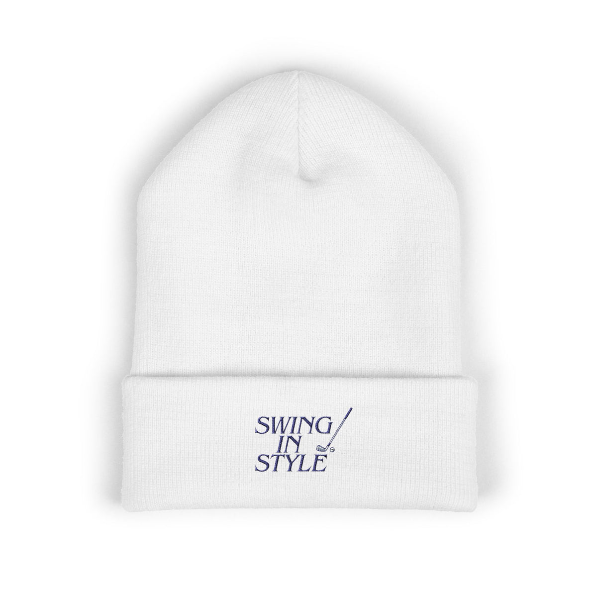 Swing in Style Embroidered Cuffed Beanie