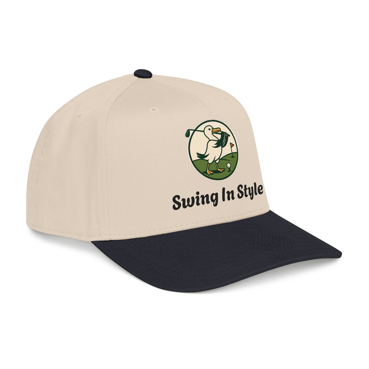 Baseball Cap — "Swing In Style" Golf Duck Embroidered Hat