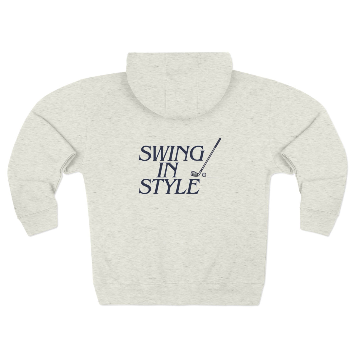 Swing In Style Zip Hoodie — Golf Retro Graphic Hoodie for Golfers