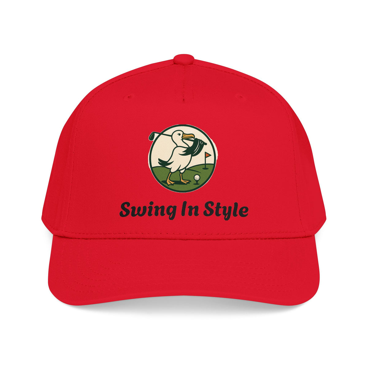 Baseball Cap — "Swing In Style" Golf Duck Embroidered Hat