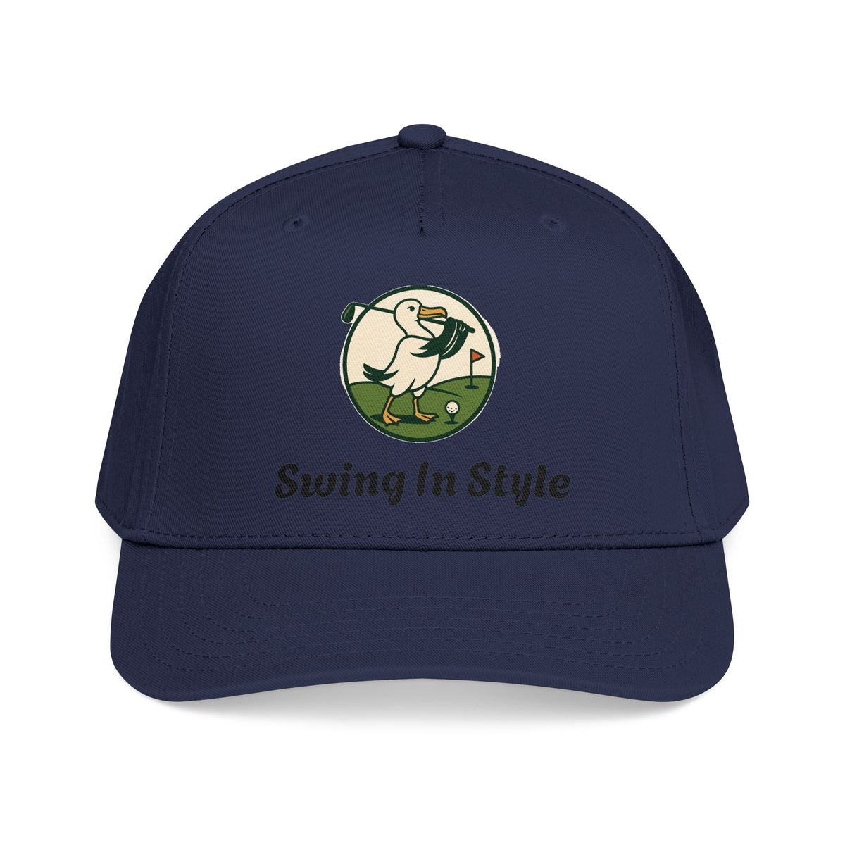 Baseball Cap — "Swing In Style" Golf Duck Embroidered Hat