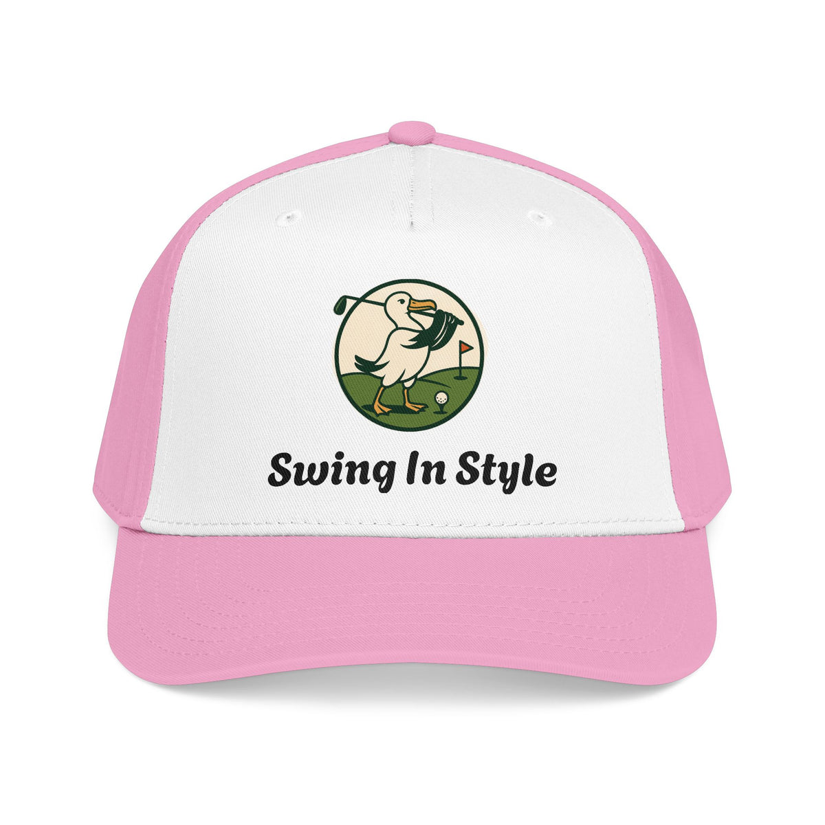 Baseball Cap — "Swing In Style" Golf Duck Embroidered Hat