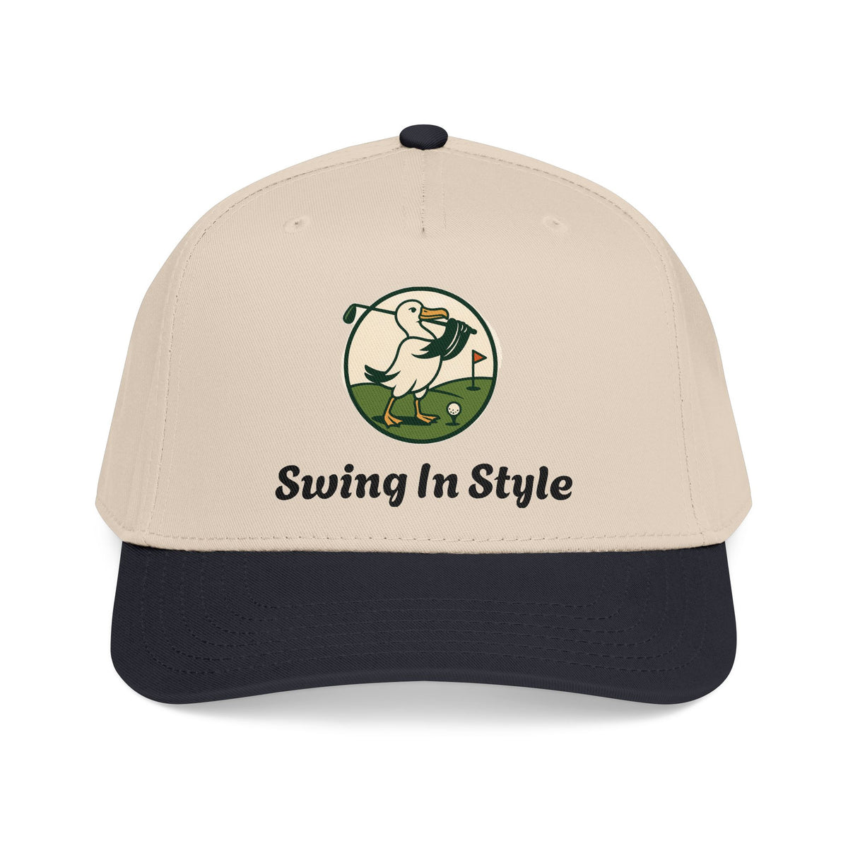 Baseball Cap — "Swing In Style" Golf Duck Embroidered Hat