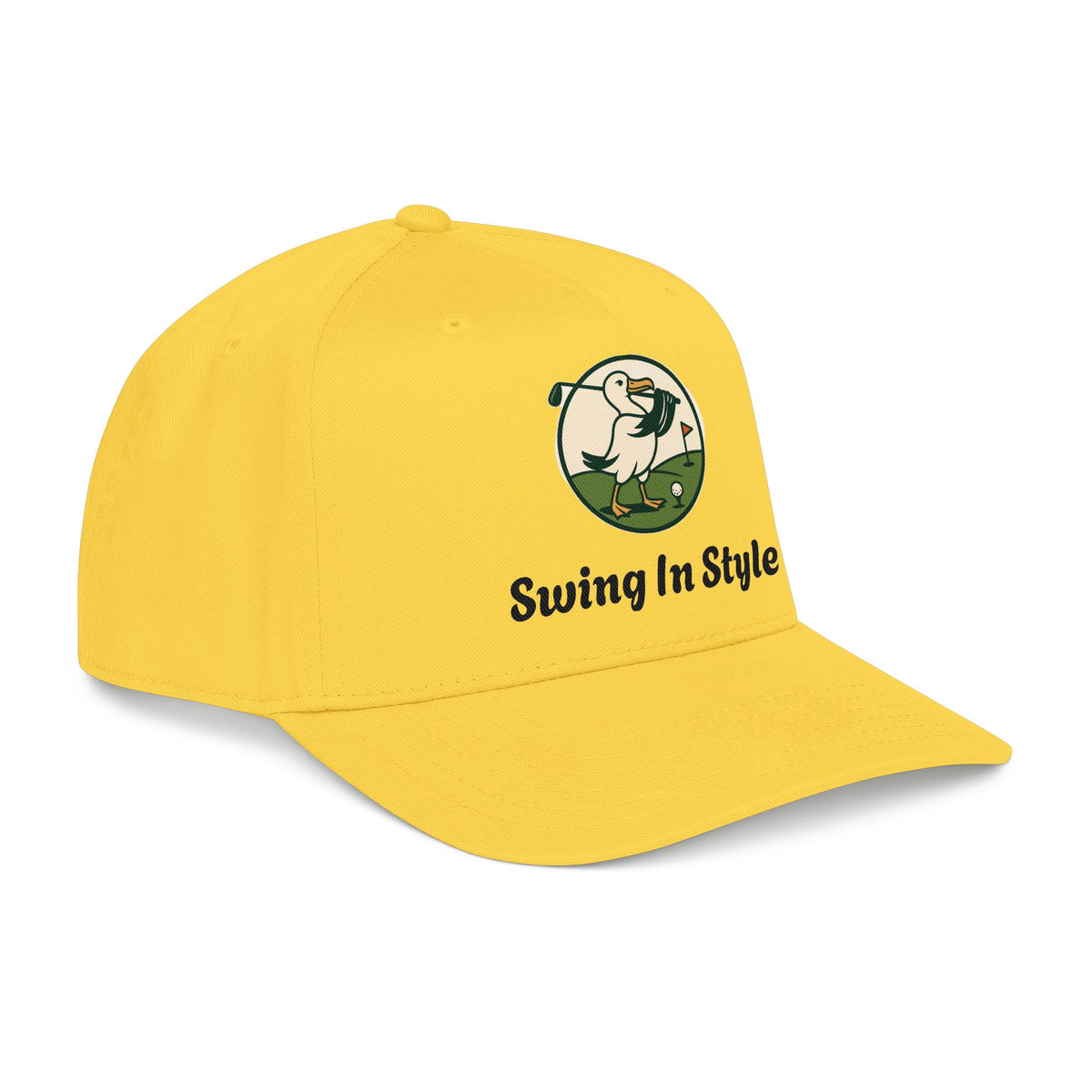 Baseball Cap — "Swing In Style" Golf Duck Embroidered Hat