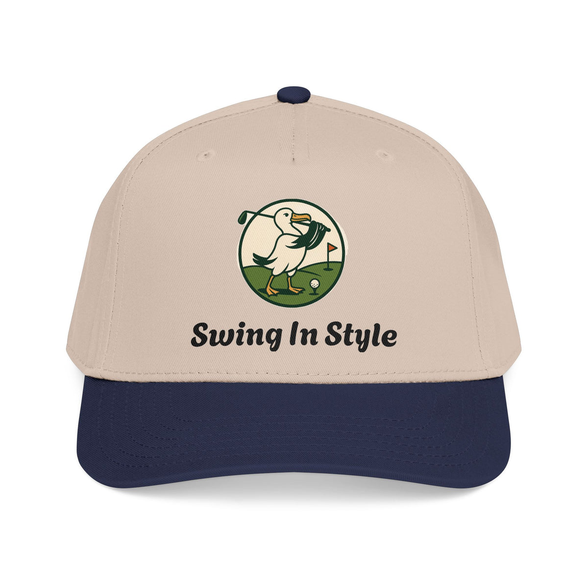 Baseball Cap — "Swing In Style" Golf Duck Embroidered Hat