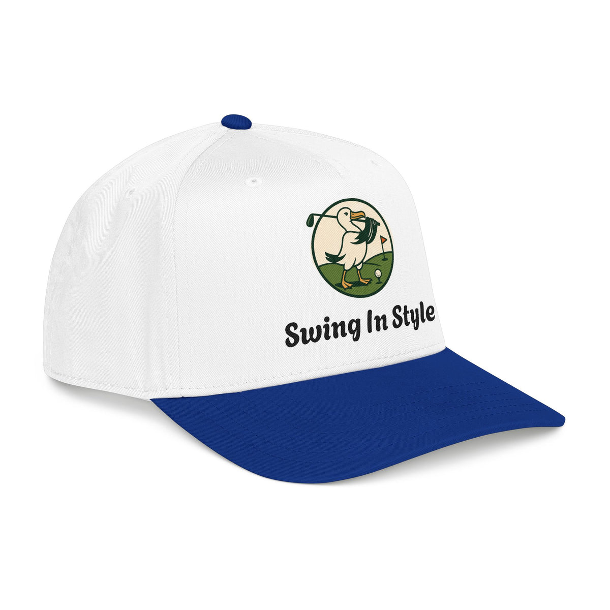 Baseball Cap — "Swing In Style" Golf Duck Embroidered Hat