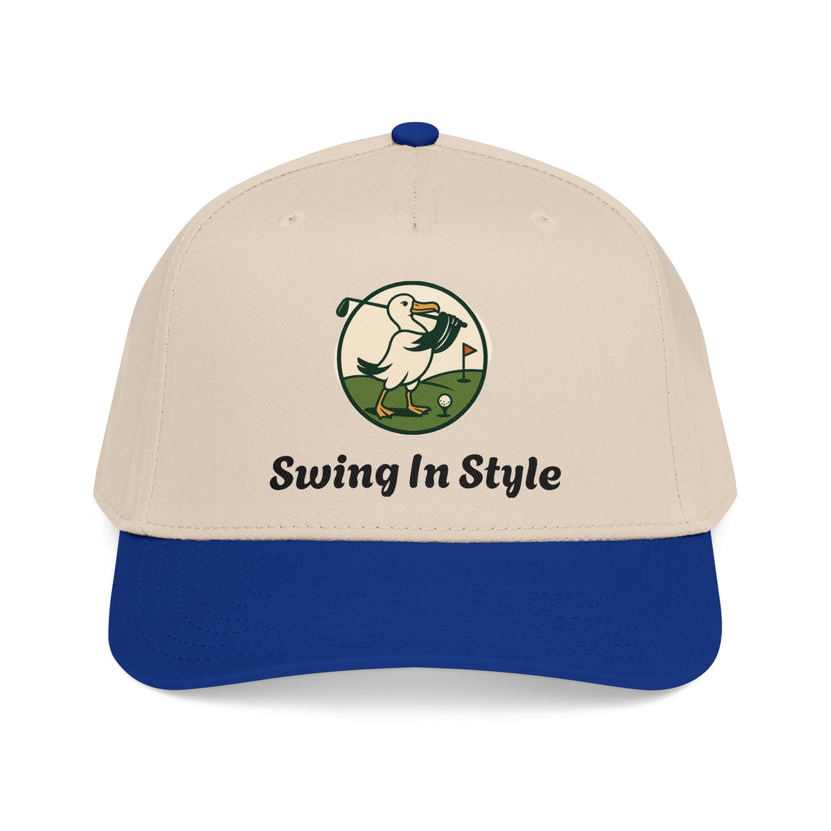 Baseball Cap — "Swing In Style" Golf Duck Embroidered Hat