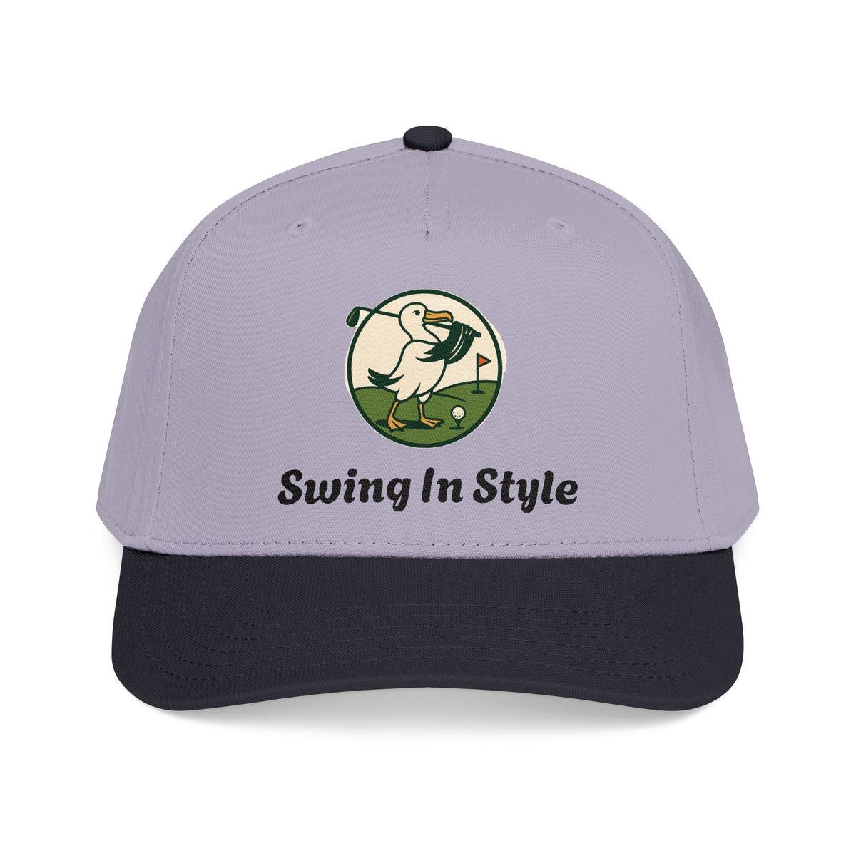 Baseball Cap — "Swing In Style" Golf Duck Embroidered Hat