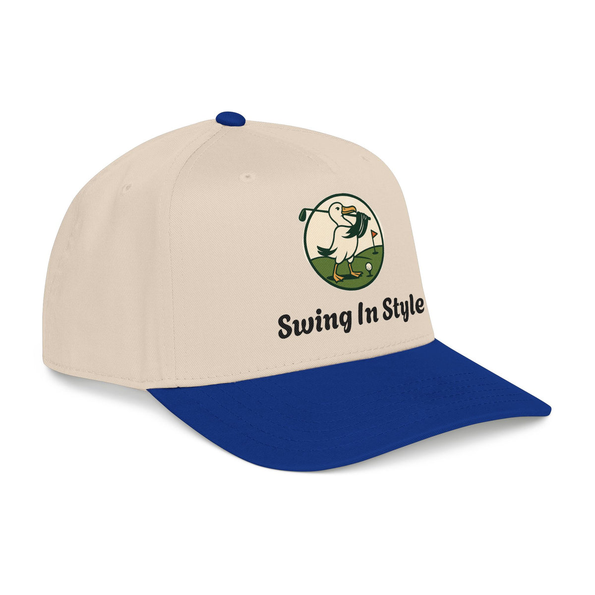 Baseball Cap — "Swing In Style" Golf Duck Embroidered Hat