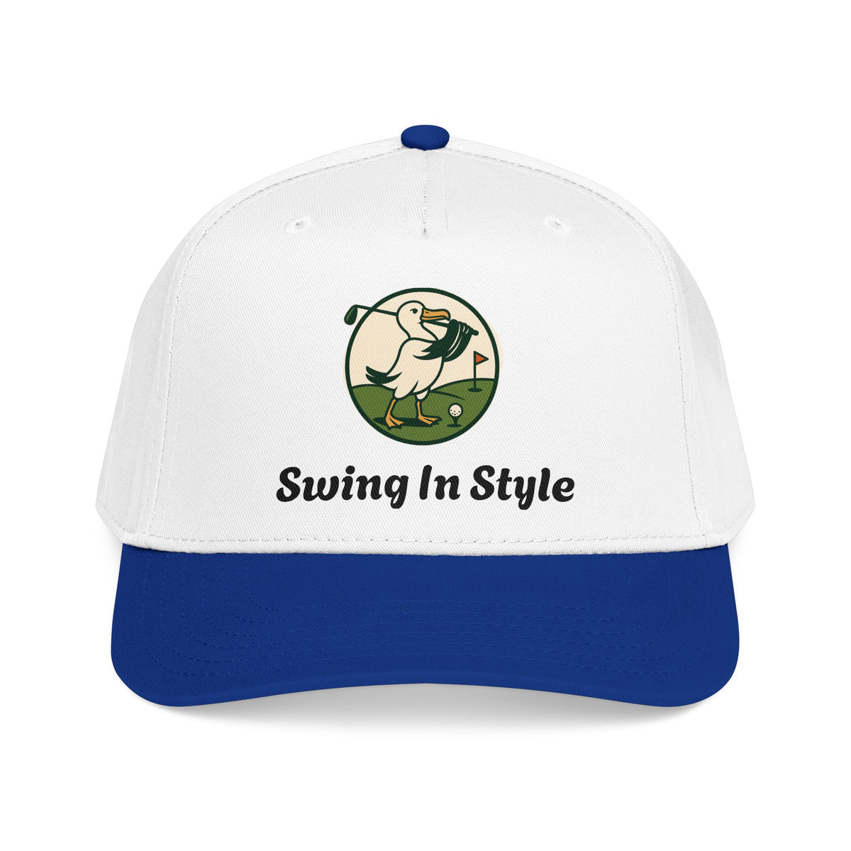 Baseball Cap — "Swing In Style" Golf Duck Embroidered Hat