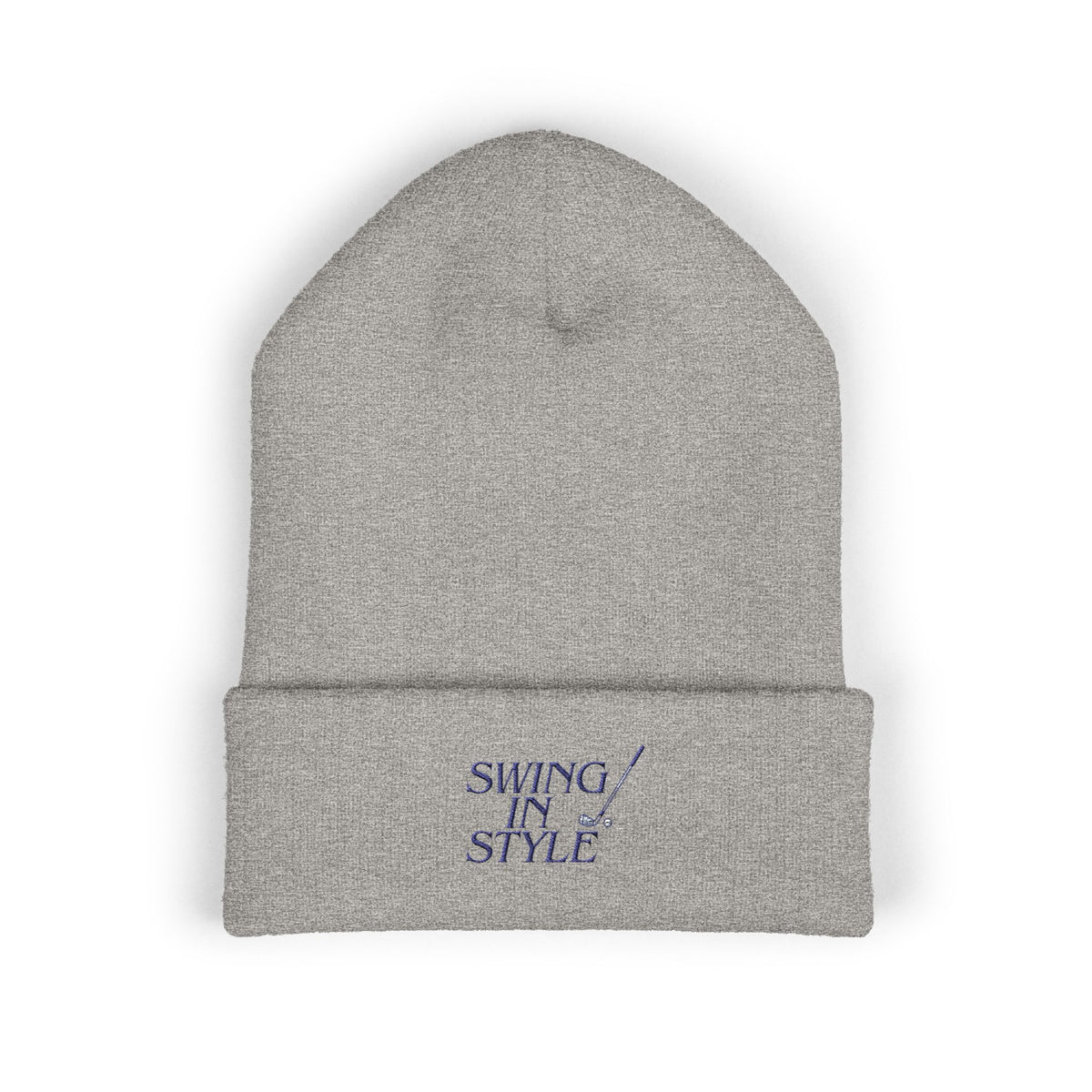 Swing in Style Embroidered Cuffed Beanie