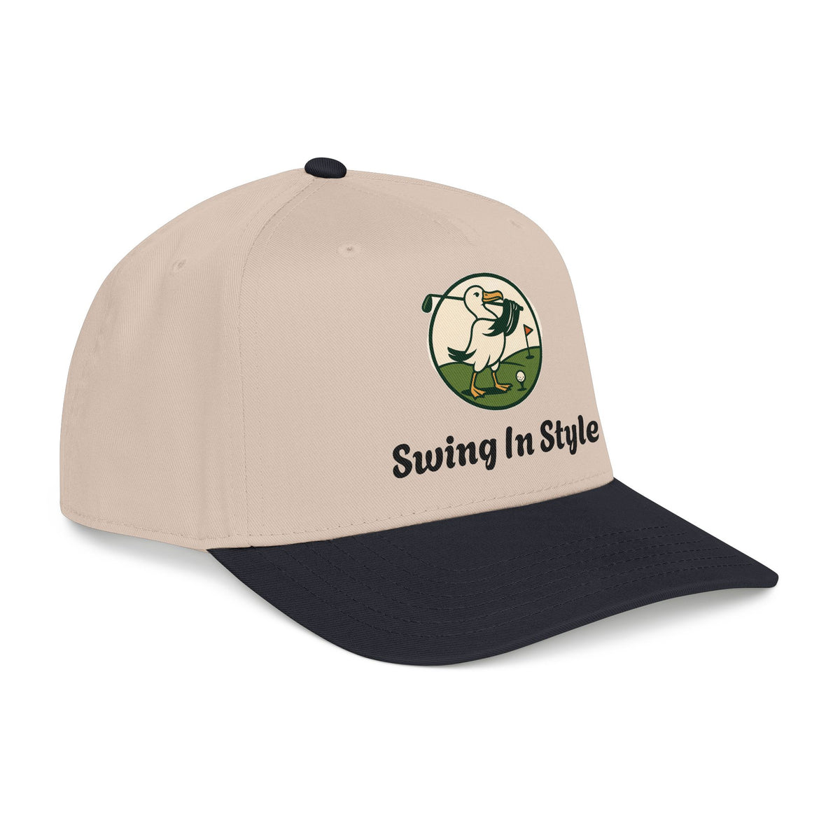 Baseball Cap — "Swing In Style" Golf Duck Embroidered Hat