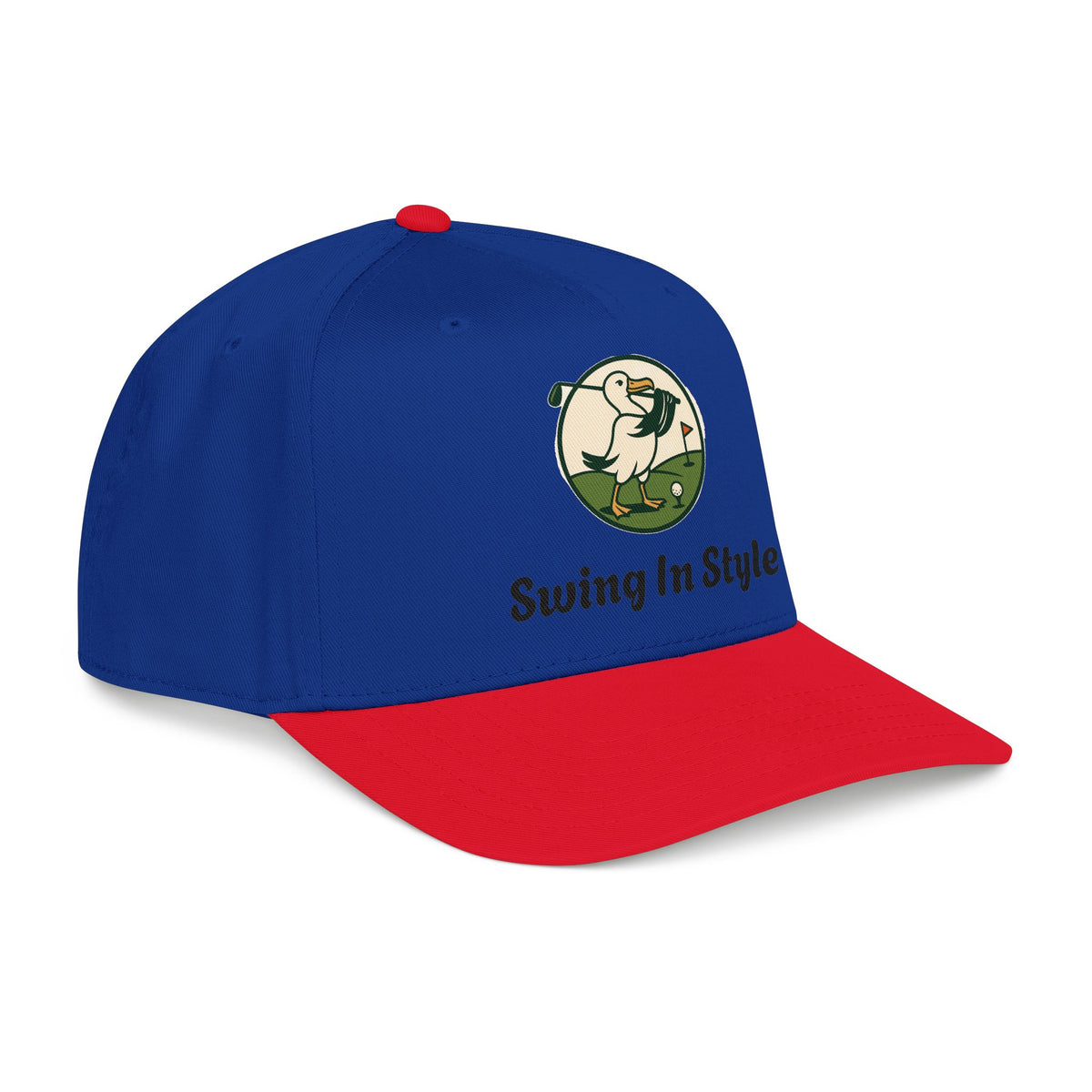 Baseball Cap — "Swing In Style" Golf Duck Embroidered Hat