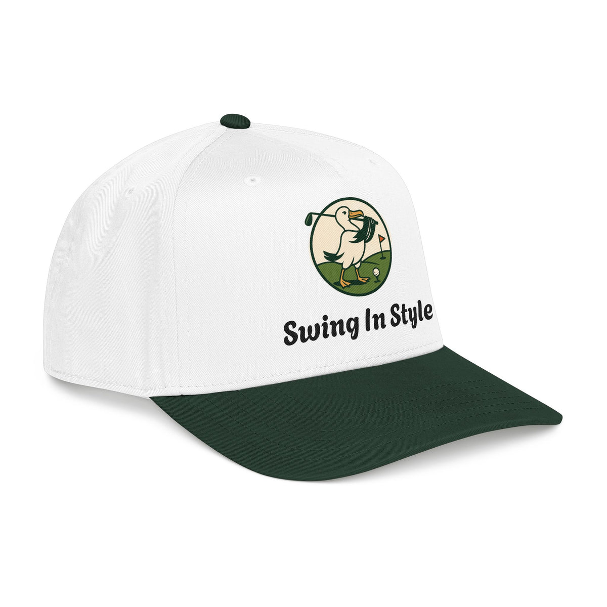 Baseball Cap — "Swing In Style" Golf Duck Embroidered Hat
